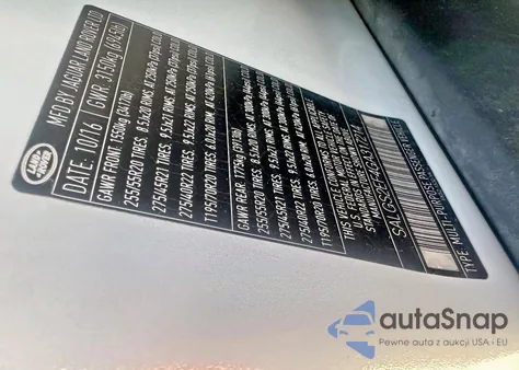 2016 Land Rover Range Rover Supercharged z USA, uszkodzony, nr VIN SALGS2EF4GA317214